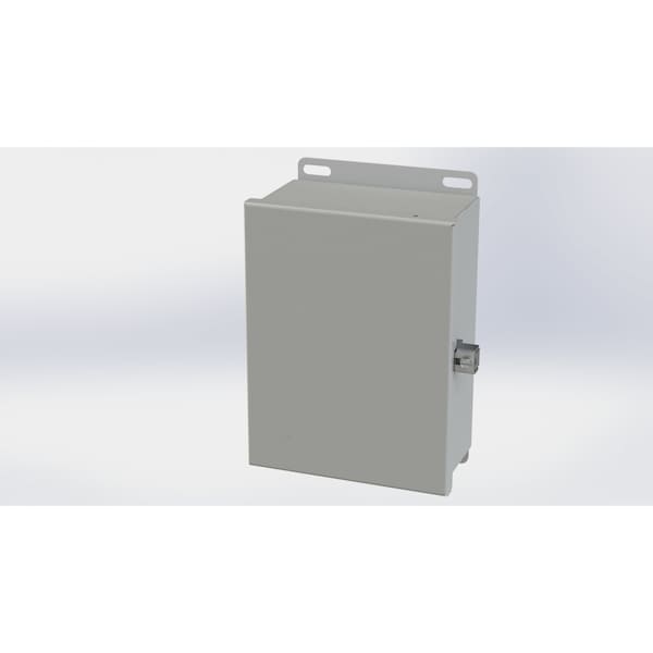 Screw Clamps Electrical Enclosures, 8.13 in H, 3-1/2 in D, 6 in W, NEMA 3R, 4, 12, 13, Carbon Steel